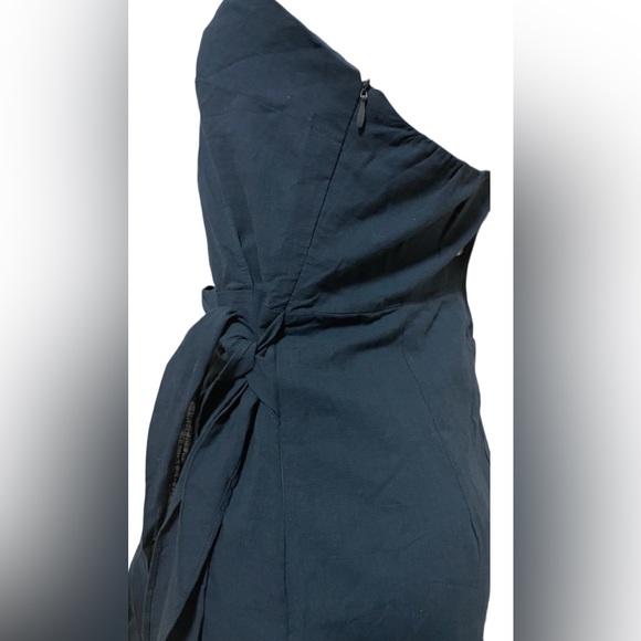 Deep Sea Green Cotton Wrap Dress - Picture 7 of 12